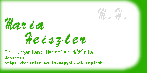 maria heiszler business card